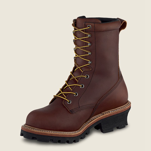 Red Wing Work Boots Loggermax - 9-inch Insulated Waterproof Soft Toe Logger - Brown - Mens ZRB406182